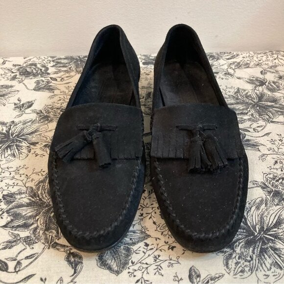 BRUNO MAGLI Sz 9 Suede Slip On with Tassels Loafers Made in Italy - Picture 2 of 12